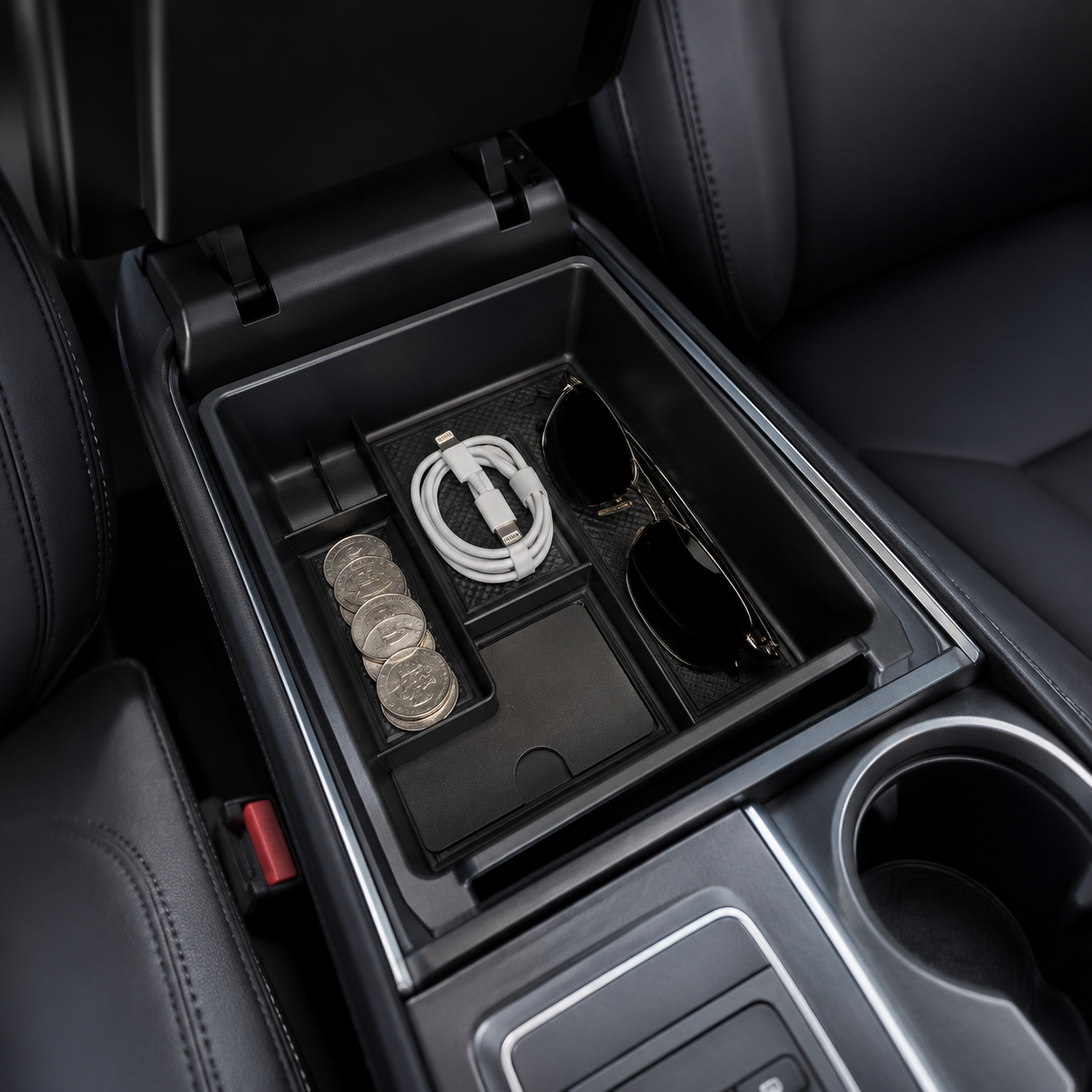 Car Center Console Organizer Tray