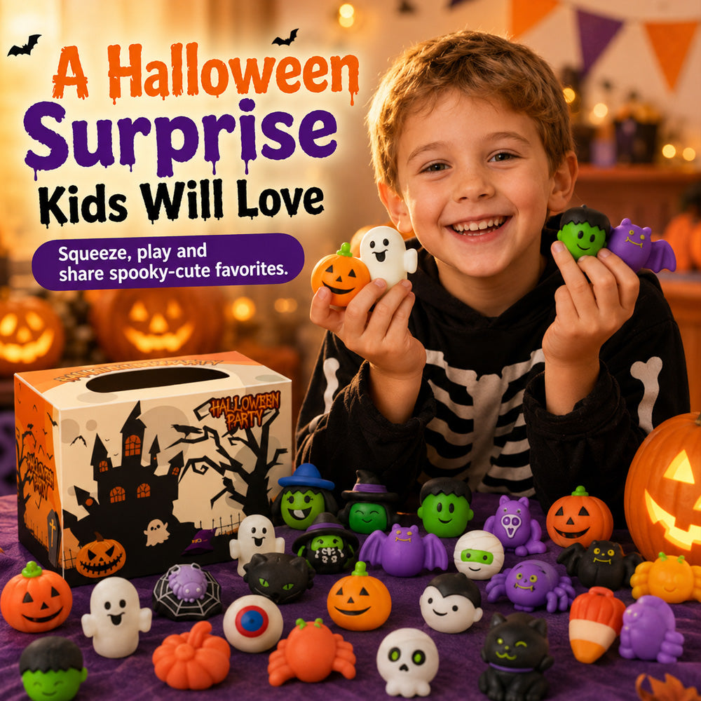 🎃BVJ®Unbelievable Low Prices👻Halloween Squishy Set – Little Surprises for the Whole Party!
