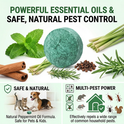 💥LAST DAY SALE 50%OFF💥🟢Healrize®Natural Peppermint Rodent Repellent Tablets – 10 Pack