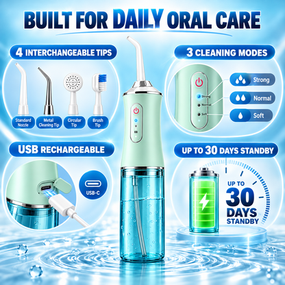 HEATWOLF®2‑in‑1 Water Flosser & Deep Oral Cleaner