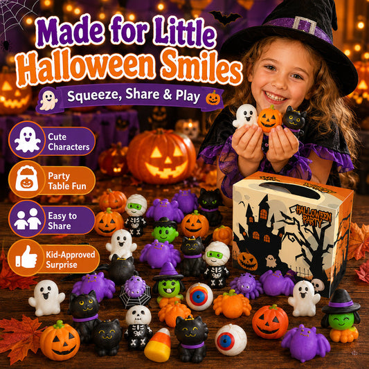 🎃BVJ®Unbelievable Low Prices👻Halloween Squishy Set – Little Surprises for the Whole Party!