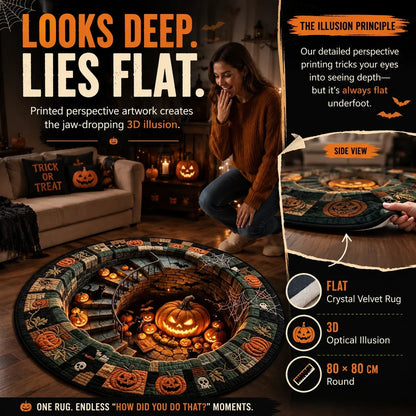 Pureluxo® 💀🌀 Halloween 3D Illusion Rug