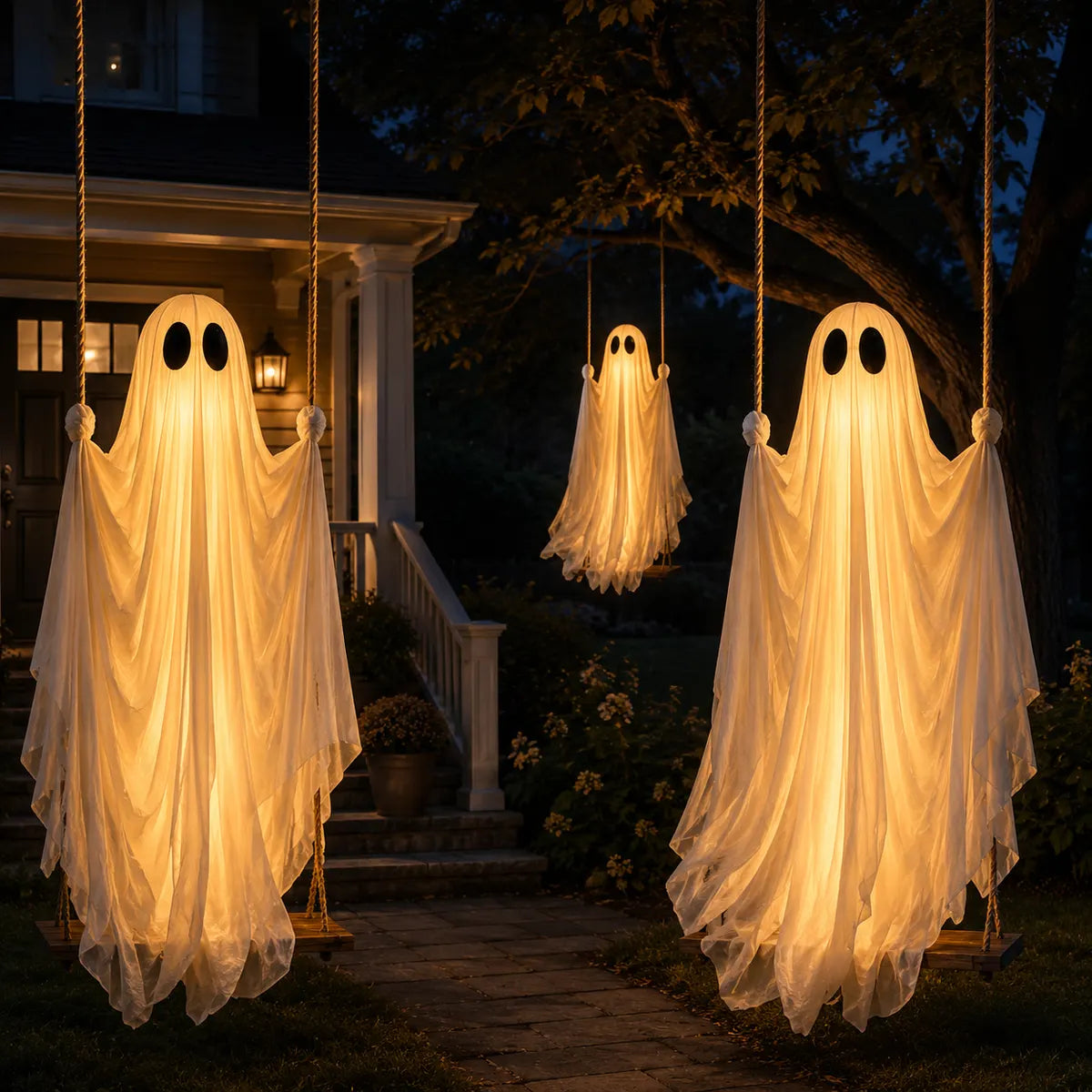 👻BVJ® 5FT Light-Up Swinging Ghost