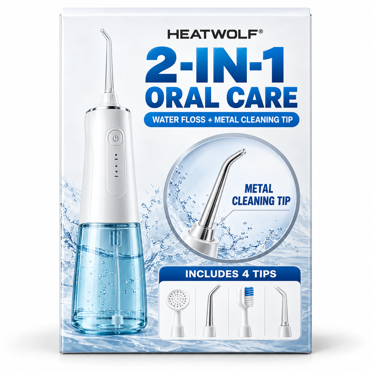 HEATWOLF®2‑in‑1 Water Flosser & Deep Oral Cleaner
