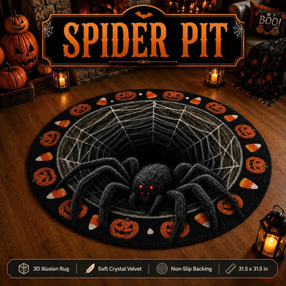 Pureluxo® 💀🌀 Halloween 3D Illusion Rug