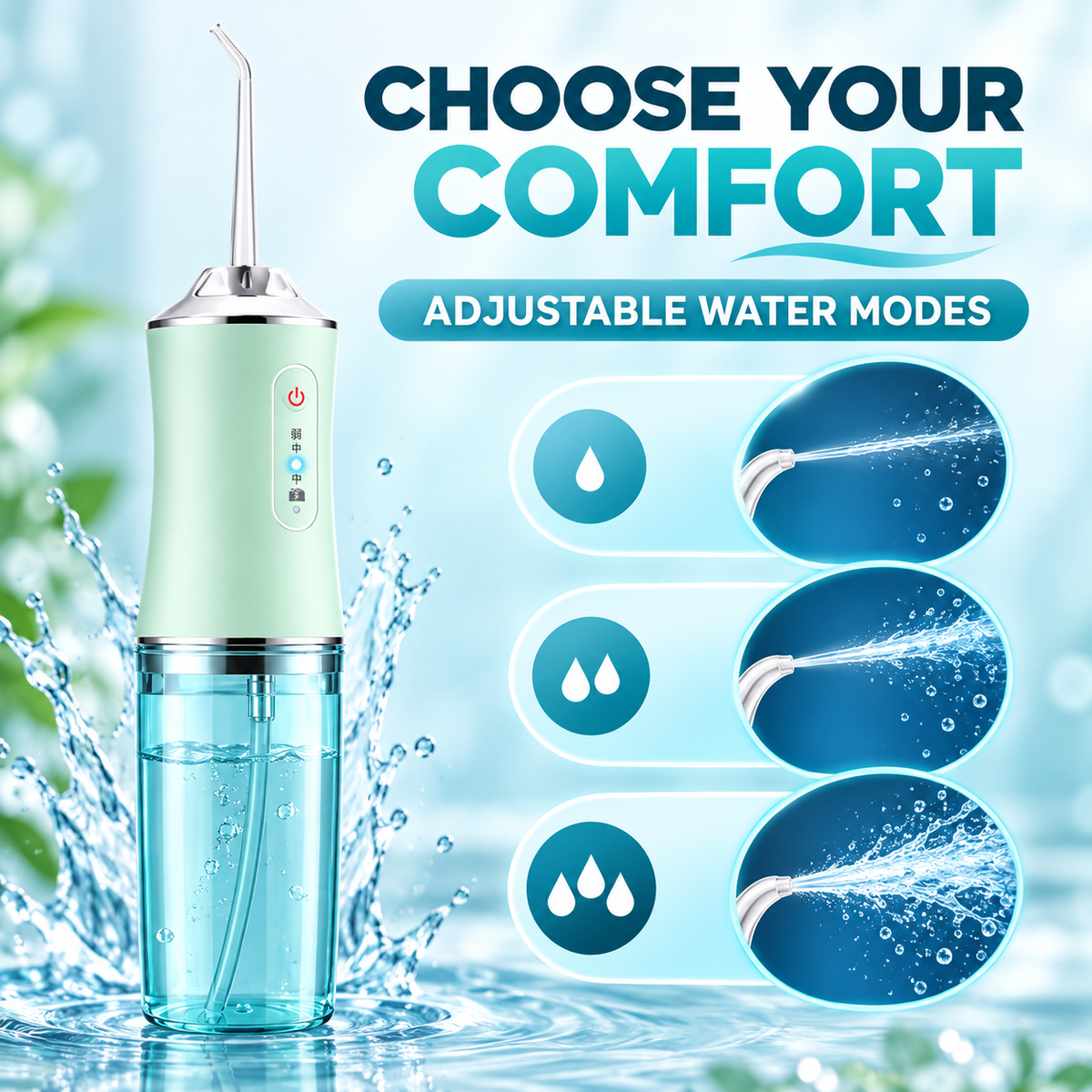 HEATWOLF®2‑in‑1 Water Flosser & Deep Oral Cleaner