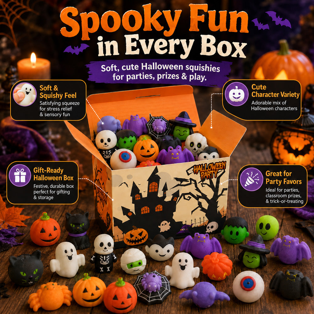 🎃BVJ®Unbelievable Low Prices👻Halloween Squishy Set – Little Surprises for the Whole Party!