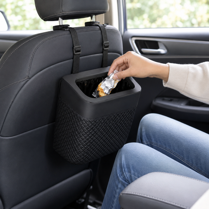 Car Trash Can with Hanging Strap