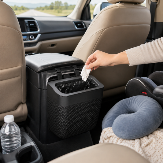 Car Trash Can with Hanging Strap
