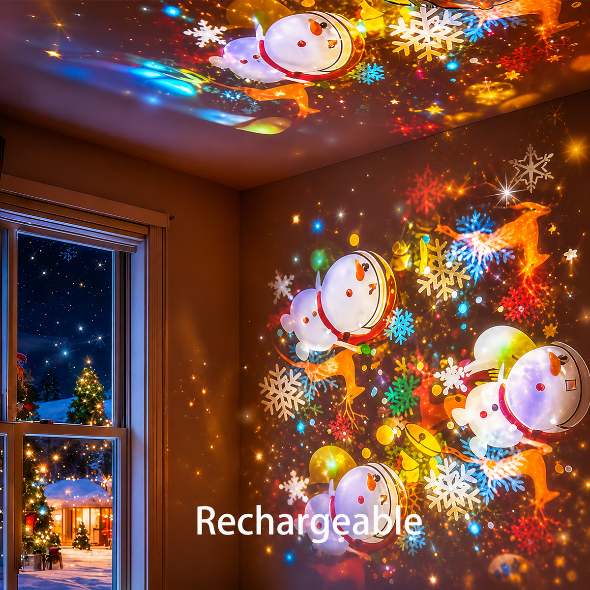 Billhol®✨2026 HOT SALE 50% OFF 🌙3-Theme Dynamic Rotating Light Projector