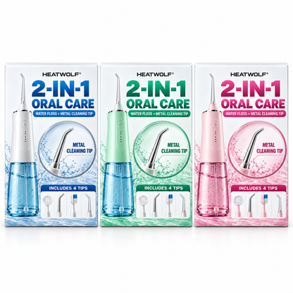 HEATWOLF®2‑in‑1 Water Flosser & Deep Oral Cleaner