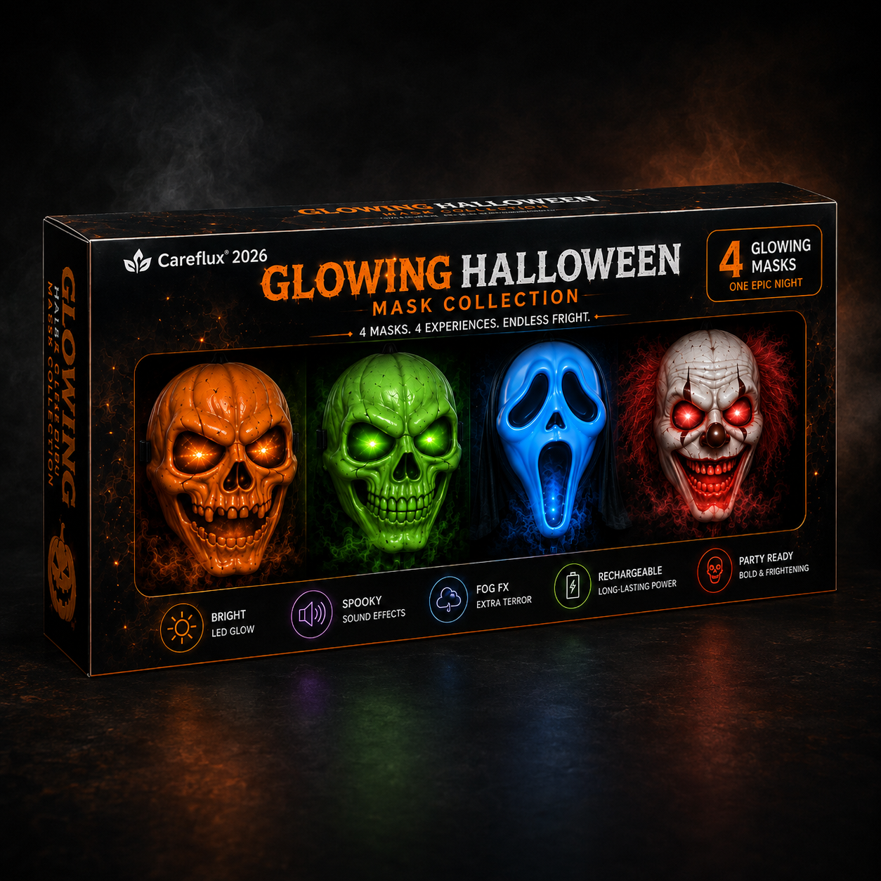 🏆4-PACK（Each box contains 4 masks）