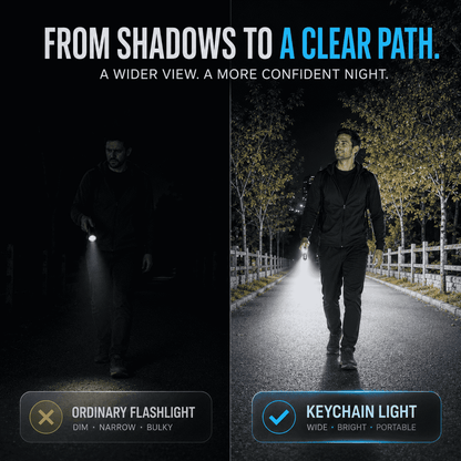 BVJ®Sky-Reaching Beam Mini Keychain Flashlight – Ultra Bright Waterproof LED Pocket Light