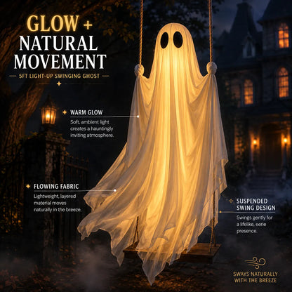 👻BVJ® 5FT Light-Up Swinging Ghost