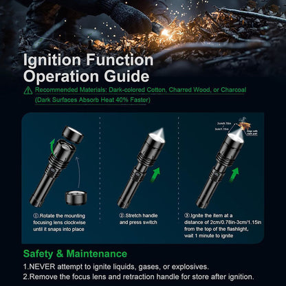 BVJ® Super Bright Ultimate Tactical Survival Flashlight · 2M+ SOLD · 80X Brighter ·120H Runtime · Military COB LED Tech