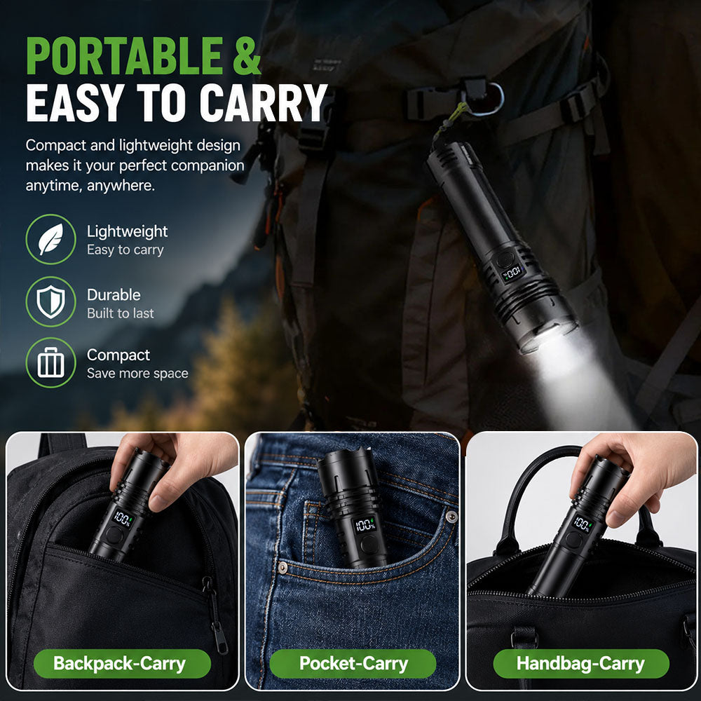 BVJ® Super Bright Ultimate Tactical Survival Flashlight · 2M+ SOLD · 80X Brighter ·120H Runtime · Military COB LED Tech