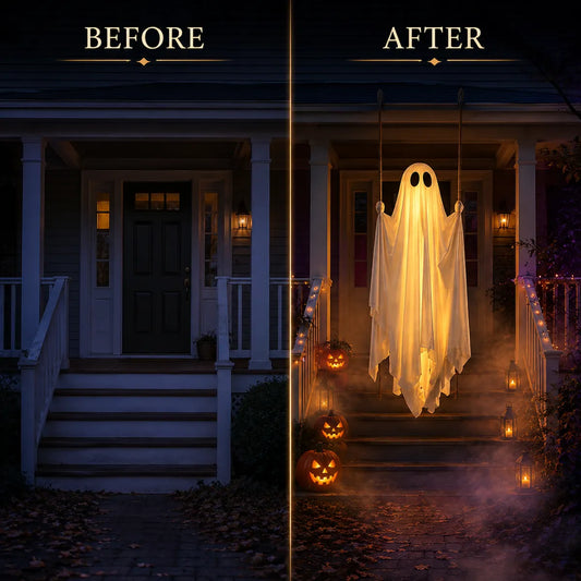 👻BVJ® 5FT Light-Up Swinging Ghost